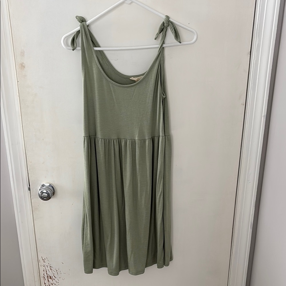 Sage Green Sleeveless Dress